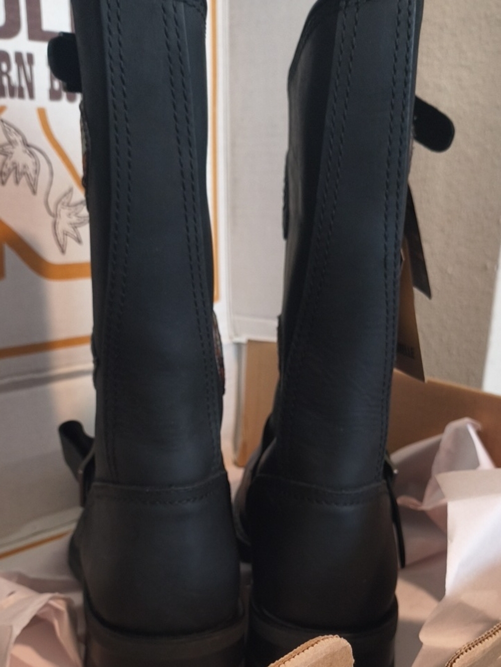 Harley-Davidson Brooklyn Patch Women's Leather Boots Sz 9 SOLD OUT EVERYWHERE! - Picture 12 of 14